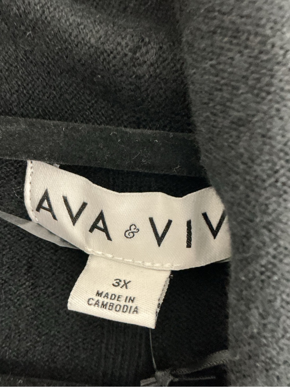 Ava & Viv Black Open-Front Cardigan - Picture 3 of 3
